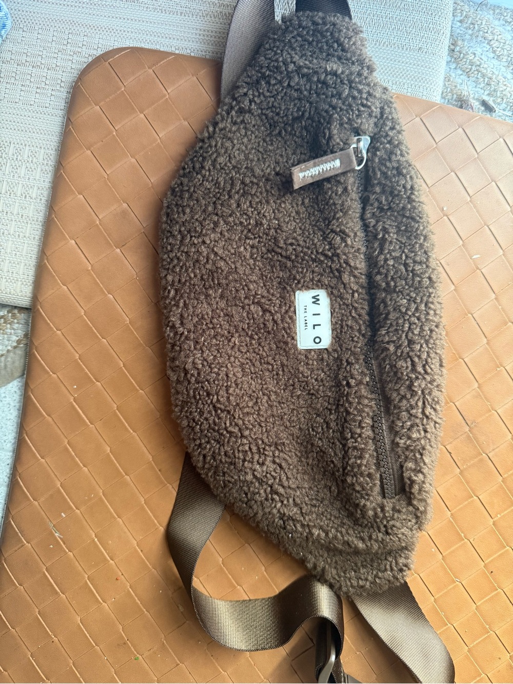 WILO Brown Sherpa Belt Bag - Cozy Crossbody Sling